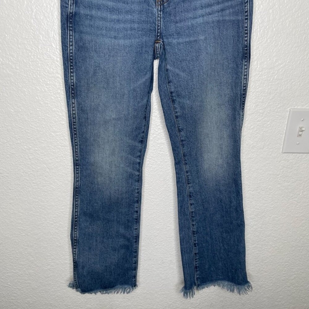 Madewell Cali Demi-Boot Jeans Size 25 Medium Wash Raw Hem High Rise Denim - Picture 9 of 16